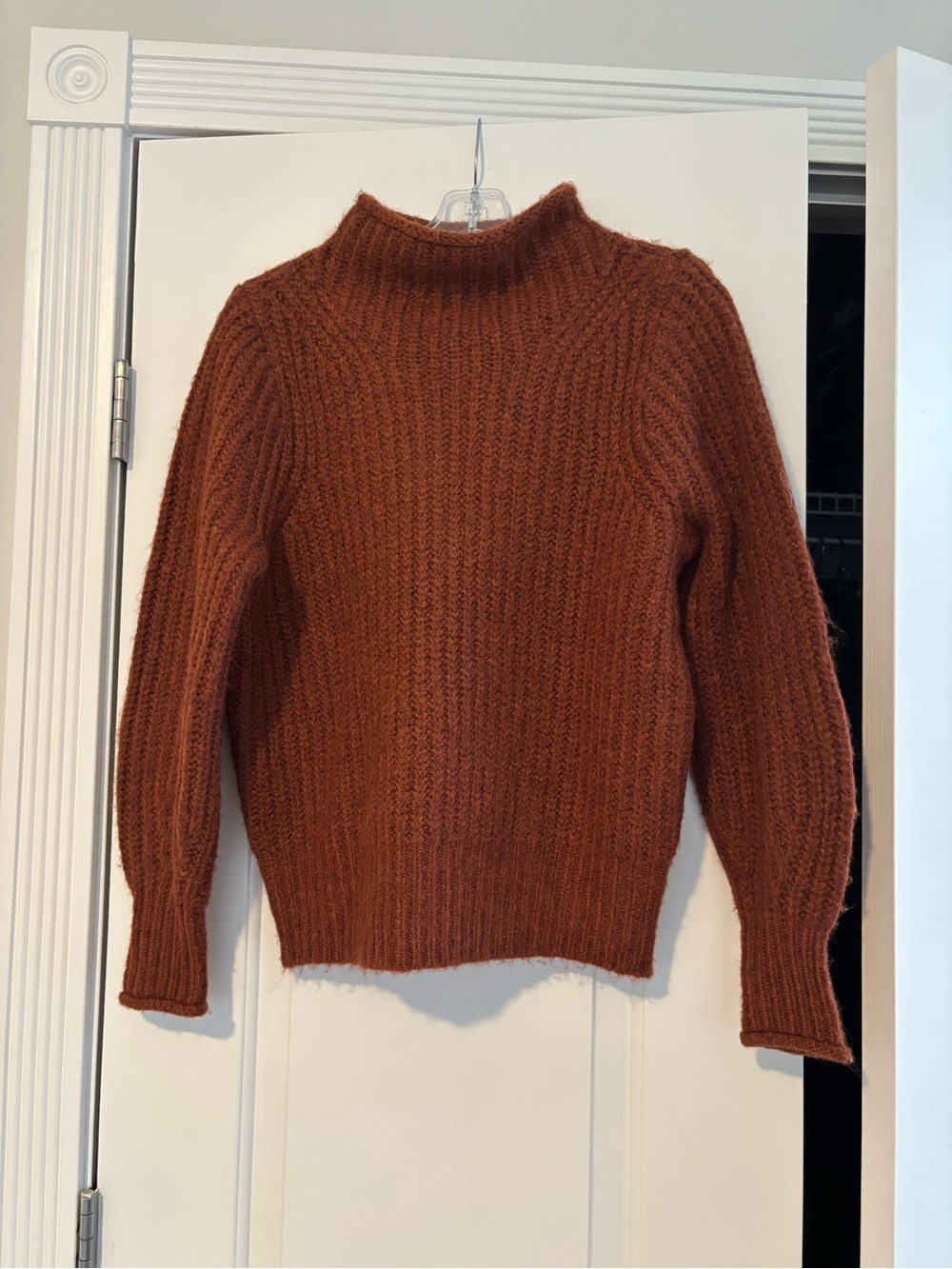 Madewell Rust Brown Mock Neck Sweater